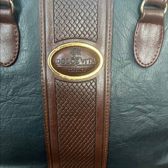 Dolce Vita Navy and Brown Textured Jackson Handbag - Picture 3 of 13